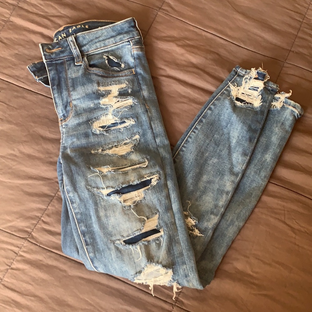 High waisted ripped jeans size 4 - Picture 2 of 4
